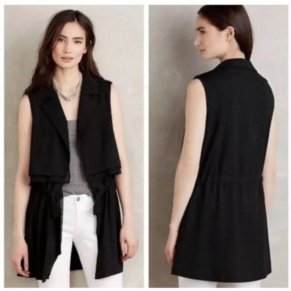 Anthropologie Cartonnier Vest, Black, Small